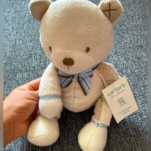 Vintage Carters Teddy Bear Plush Stuffed Animal Pastel Soft Smiley Happy Friends